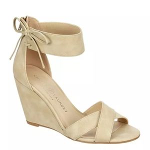 Chinese Laundry, Beige, Wedge Sandal